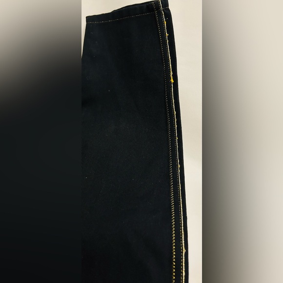 New Versus Versace Black Stretch Jeans Gold Piping size 28/42 Small made Italy - Picture 6 of 16
